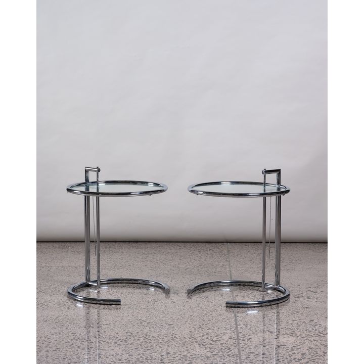Eileen Grey - Pair of E1027 adjustable side tables