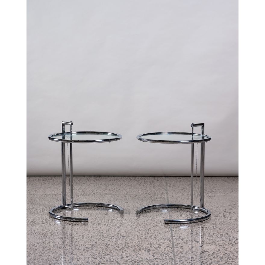 Eileen Grey - Pair of E1027 adjustable side tables