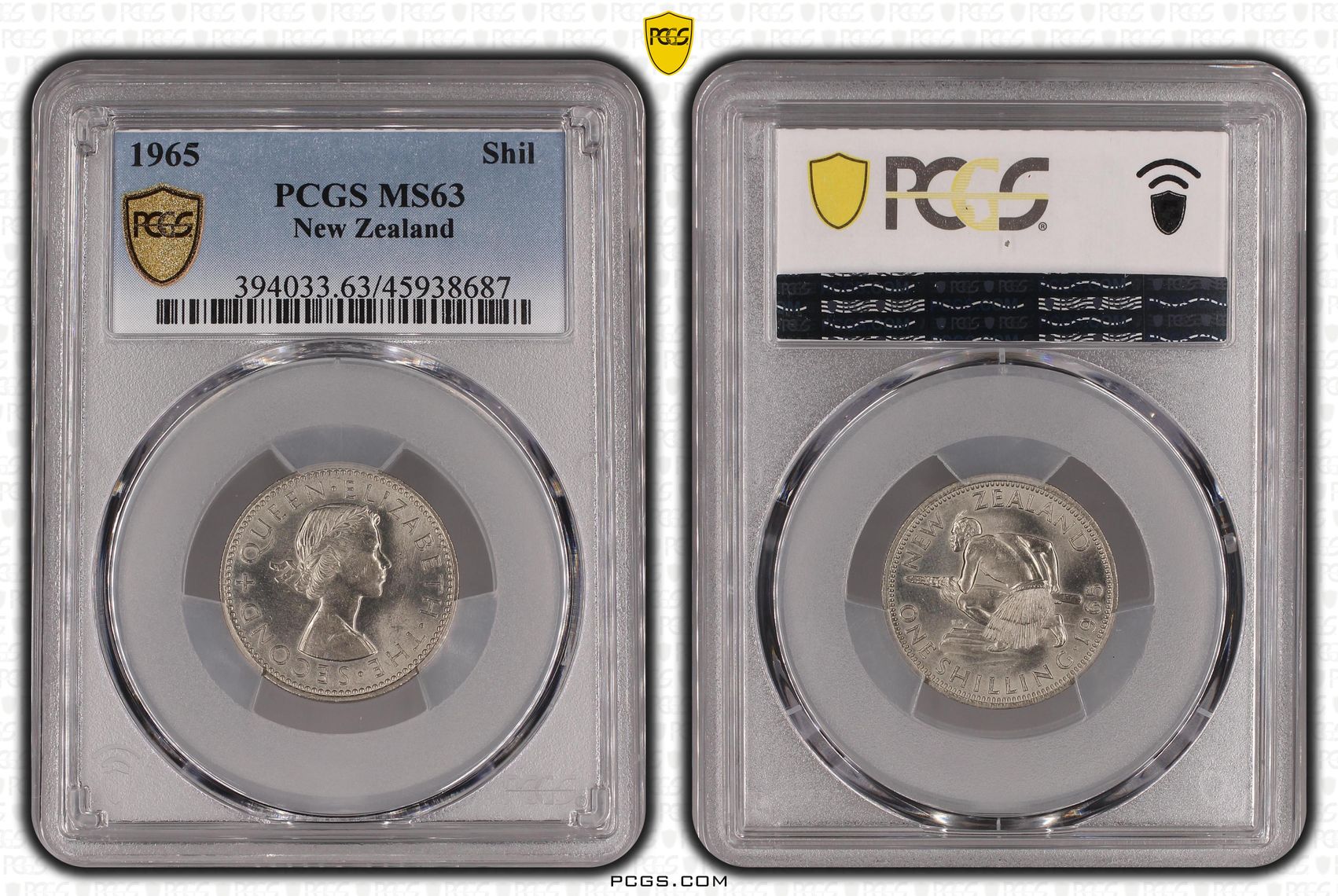 1965 New Zealand Shilling PCGS - MS63 -687