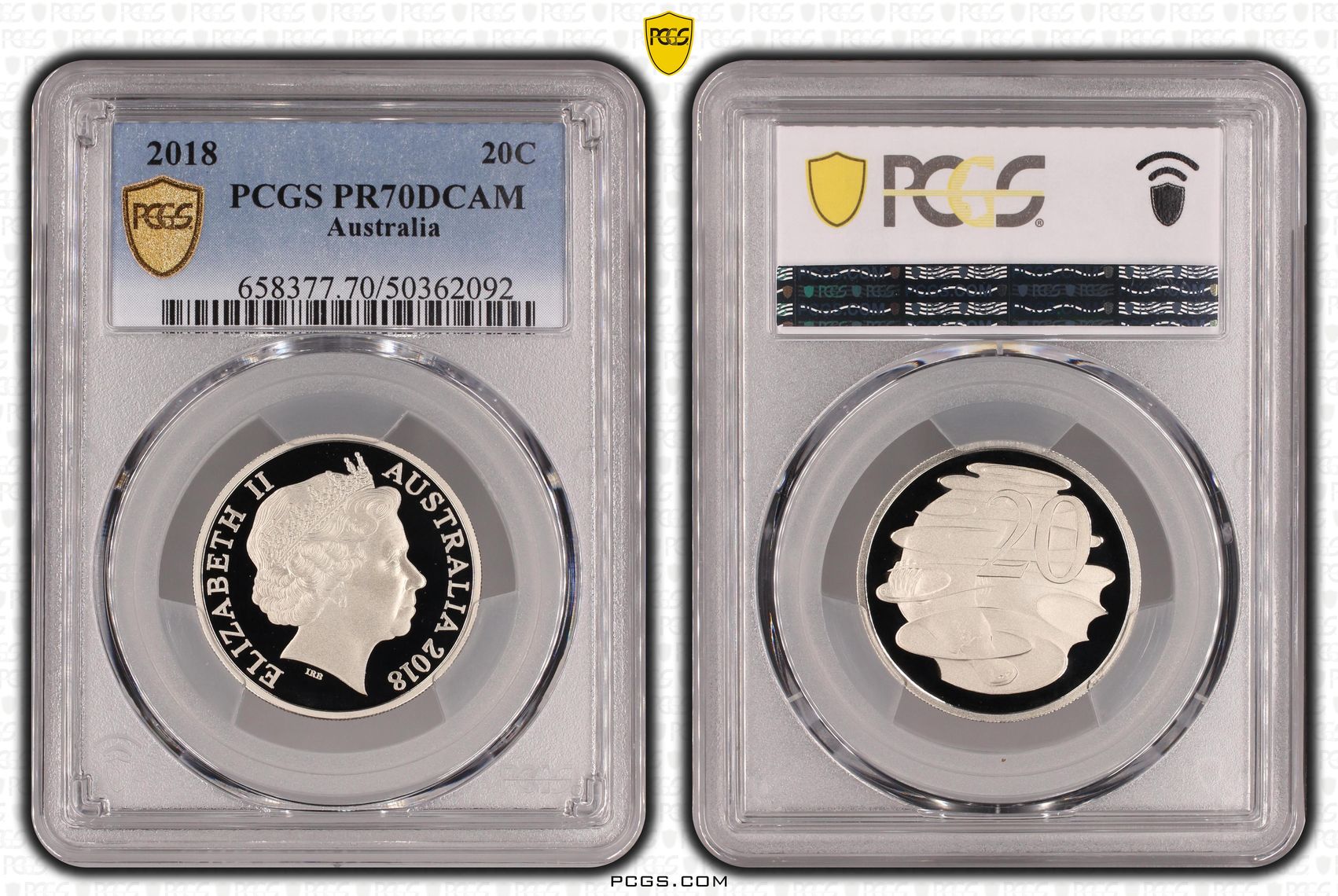 Twenty Cent, 2018, PCGS PR70DCAM