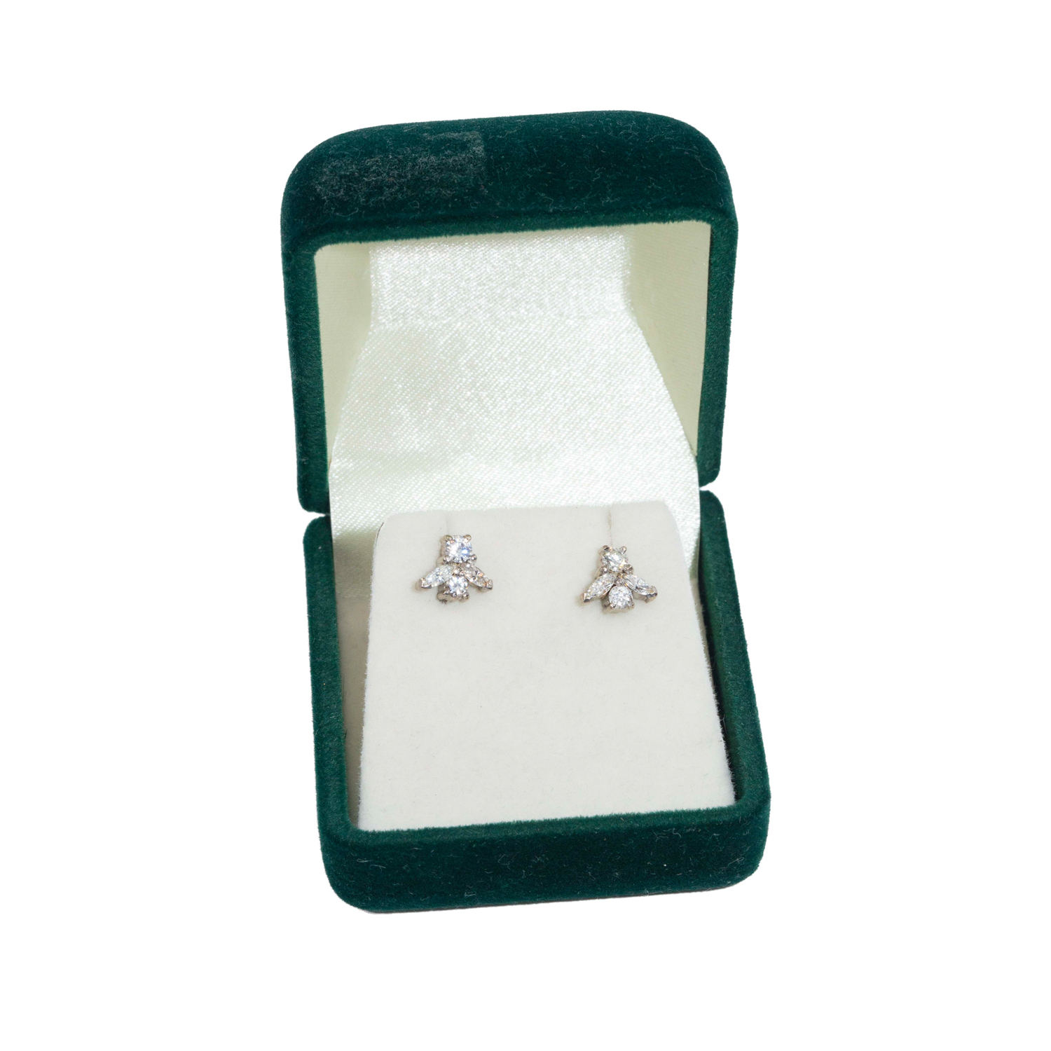 18ct Gold Cluster "Bee" Stud Earrings