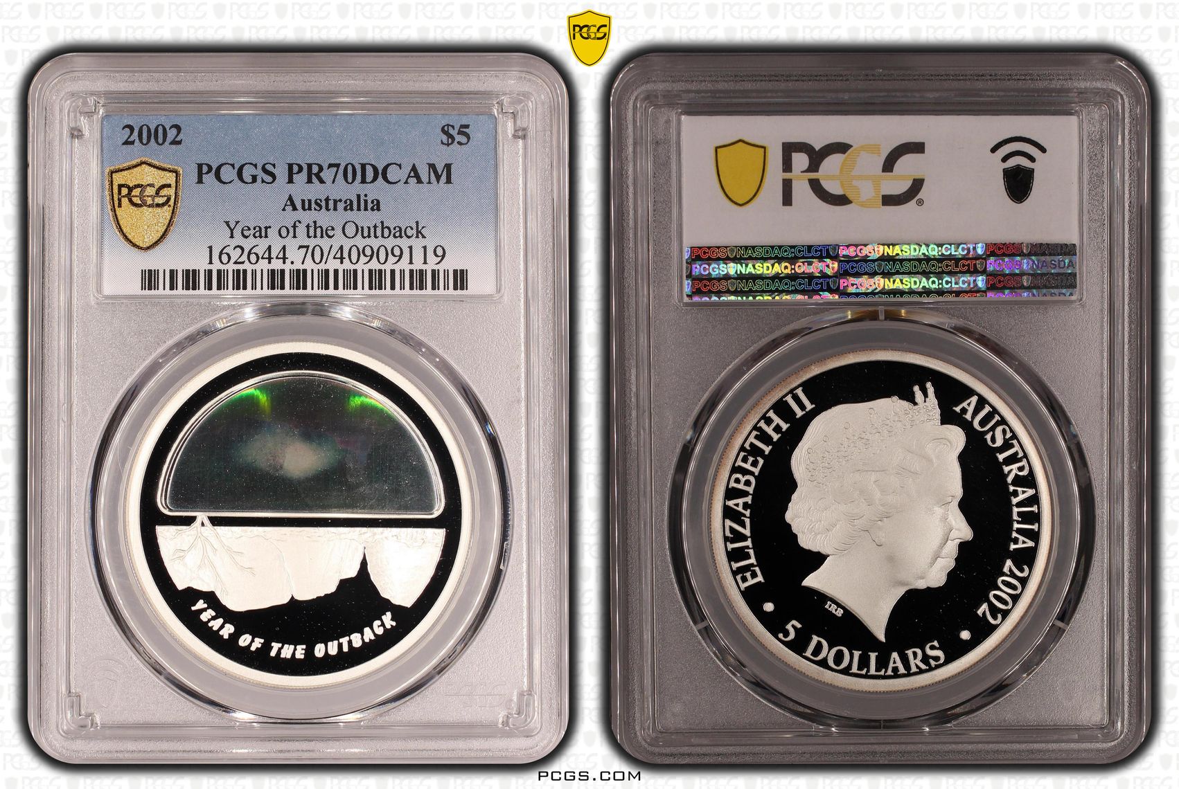 Year of the Outback, POP 12/0, Five Dollar, 2002, PCGS PR70DCAM