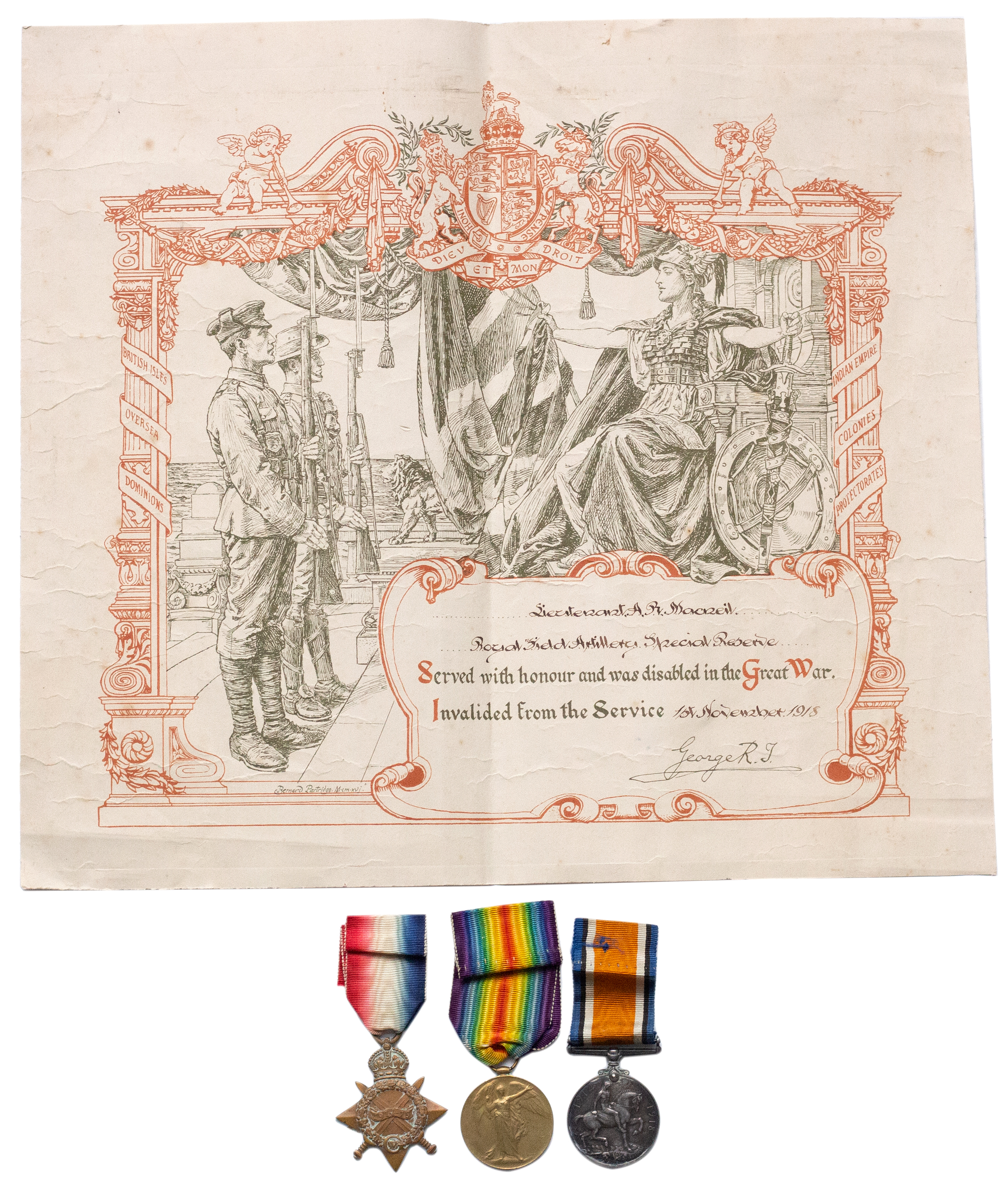 Great Britain, Royal Field Artillery, WWI Trio, 1914 - 1918, EF