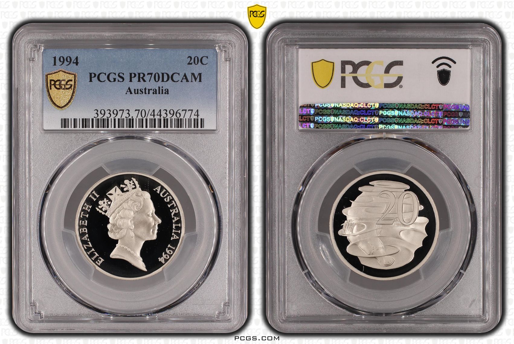1994 Australia Twenty Cent, 20c PCGS - PR70DCAM POP 14/0 -774