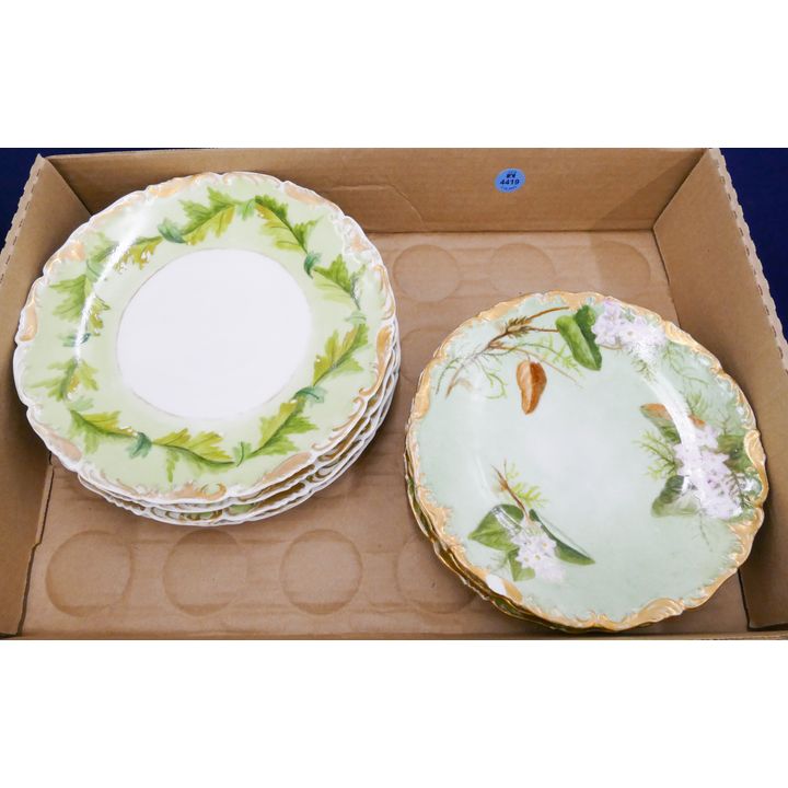 Box T&V Limoge Hand Painted Plates