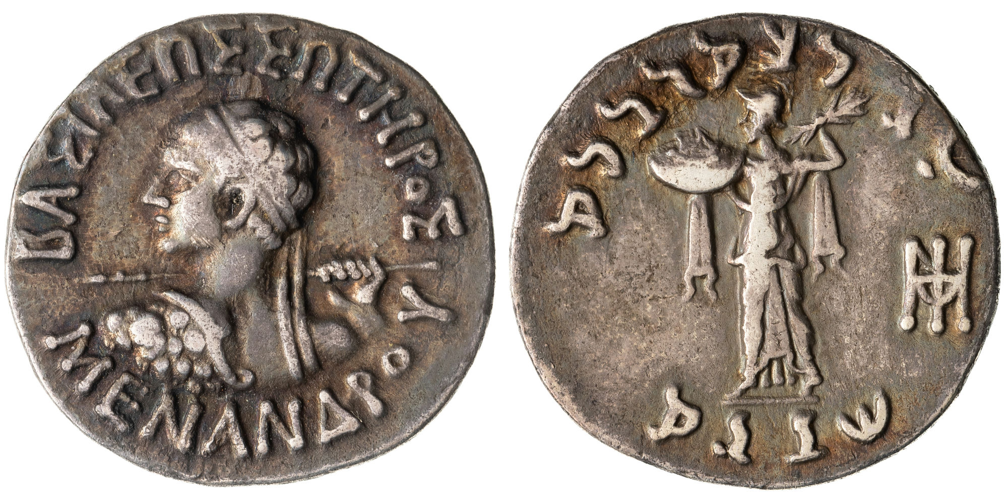 Greece Bactria, Drachm, 153 BC, VF