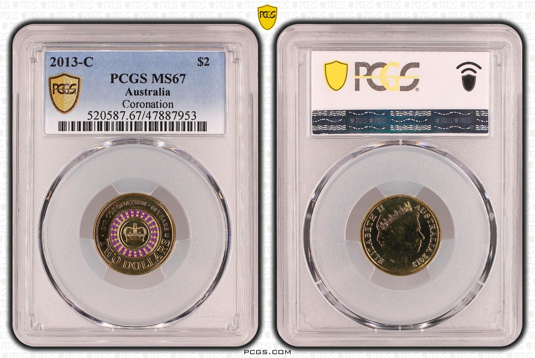 Coronation, Two Dollar, 2013-C, PCGS MS67