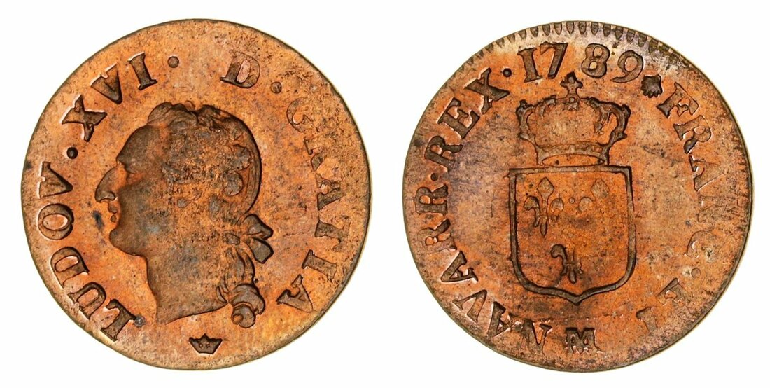 France, Kingdom, House of Bourbon, Louis XVI (1774-1793), Liard à l’écu ...