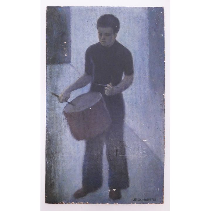Gerald Urquhart Drummer Boy Small Painting- 9.5x6''