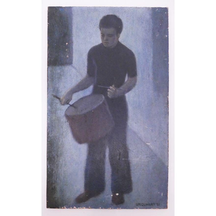 Gerald Urquhart Drummer Boy Small Painting- 9.5x6''