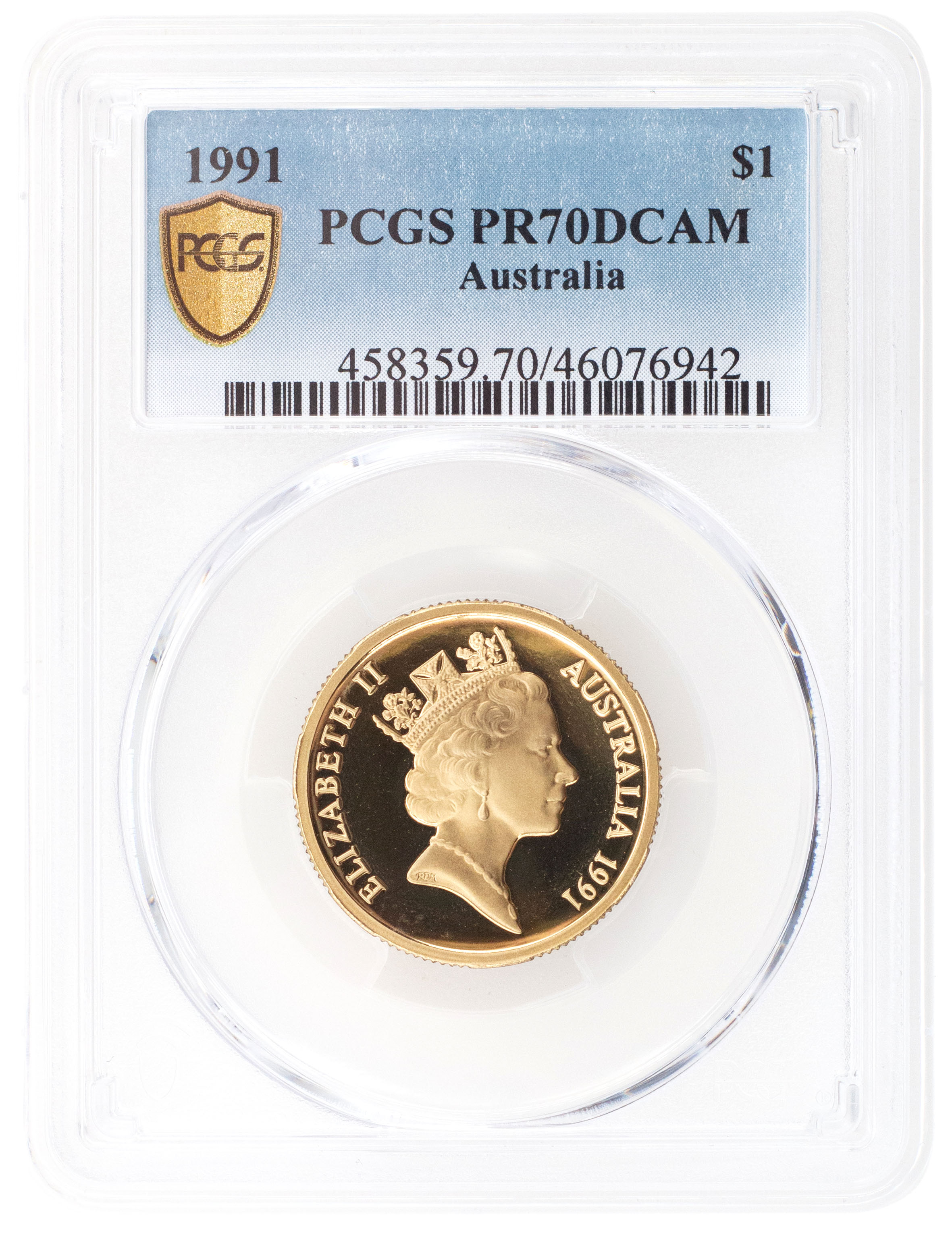 Elizabeth II, One Dollar, 1991, PCGS PR 70DCAM