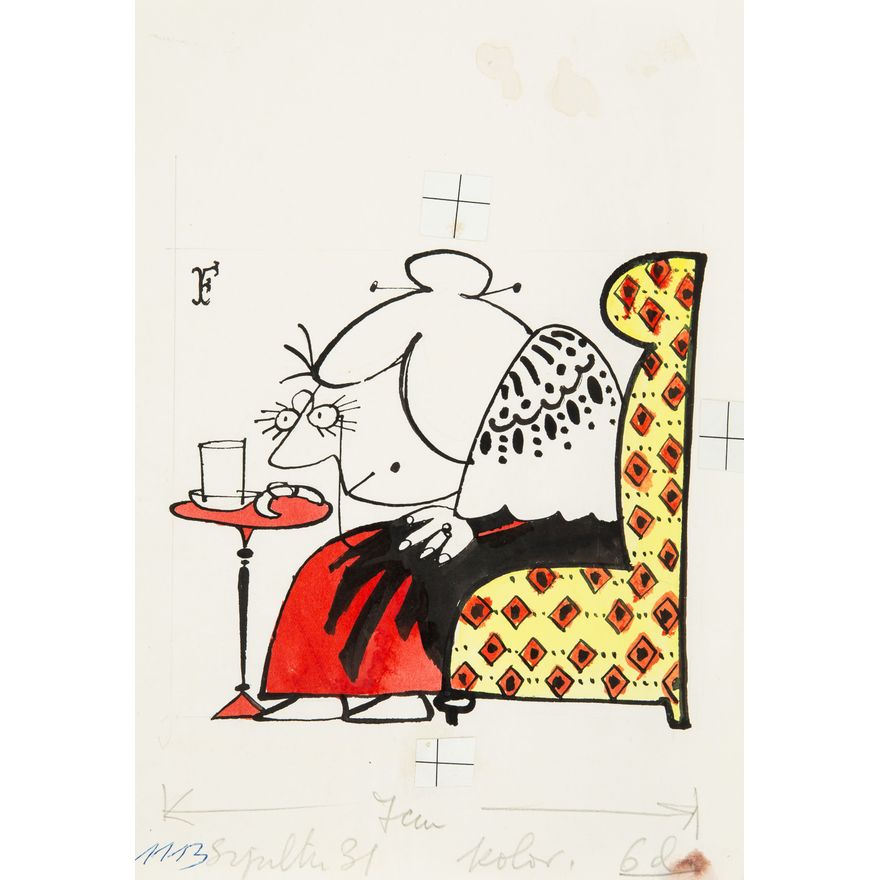 Jerzy Flisak | Śniadanie -  ilustracja do Szpilek 31