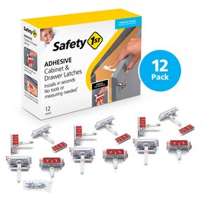 SAFETY 1ST WHITE ADHESIVE SAFETY LATCHES 12-PACK