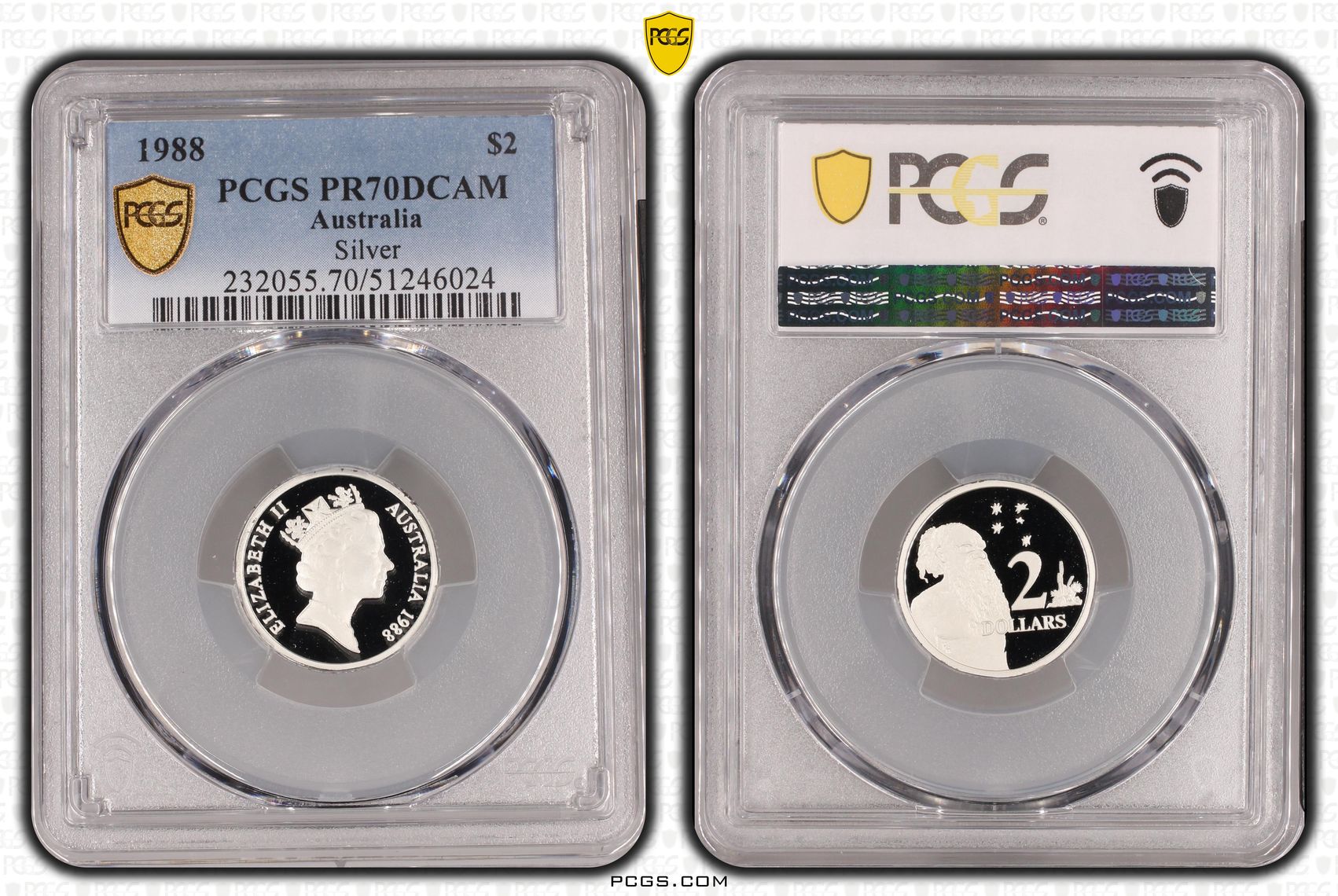 Silver, Two Dollar, 1988, PCGS PR70DCAM