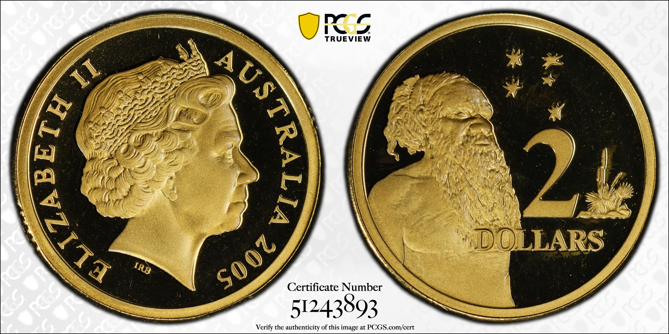 POP 15/0, Two Dollar, 2005, PCGS PR70DCAM