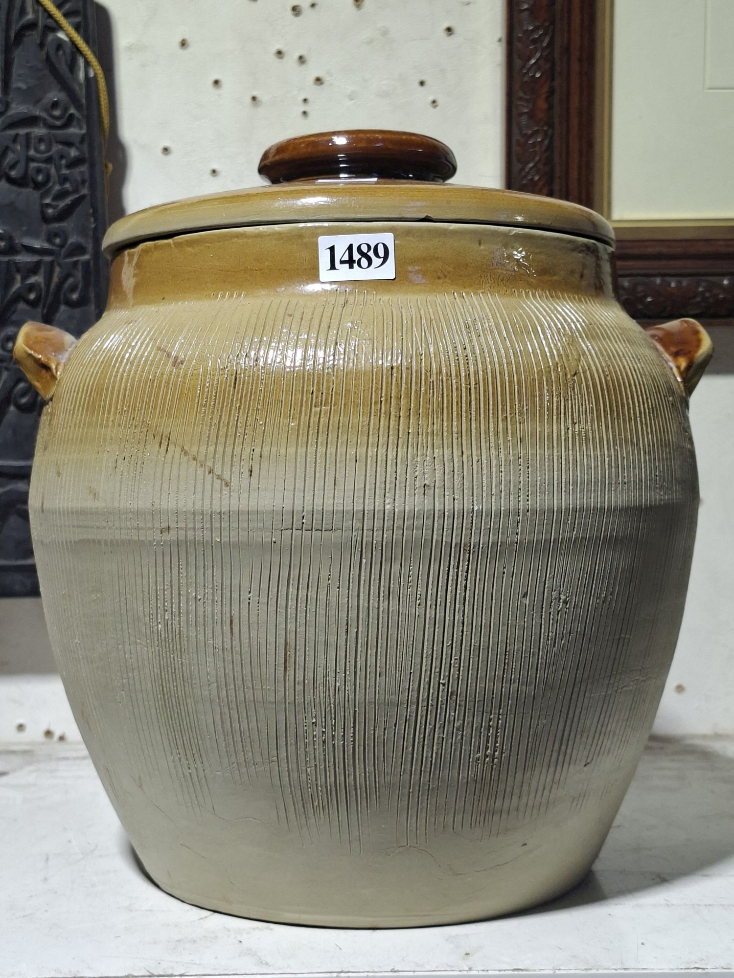 Stoneware Bread Crock