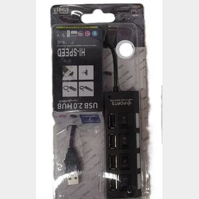 4 Ports USB 2.0 HUB - High Speed USB Hub - Black (not tested)