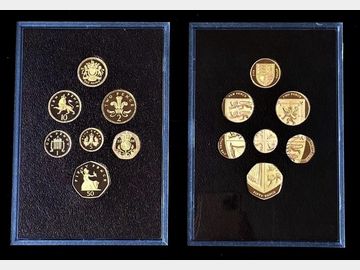 2008 ELIZABETH II EMBLEMS OF BRITAIN & SHIELD OF ARMS GOLD PROOF 14-COIN COLLECTION