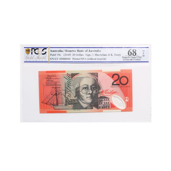 Specimen - MacFarlane/Henry, Twenty Dollar, 2005 CHU 68 OPQ