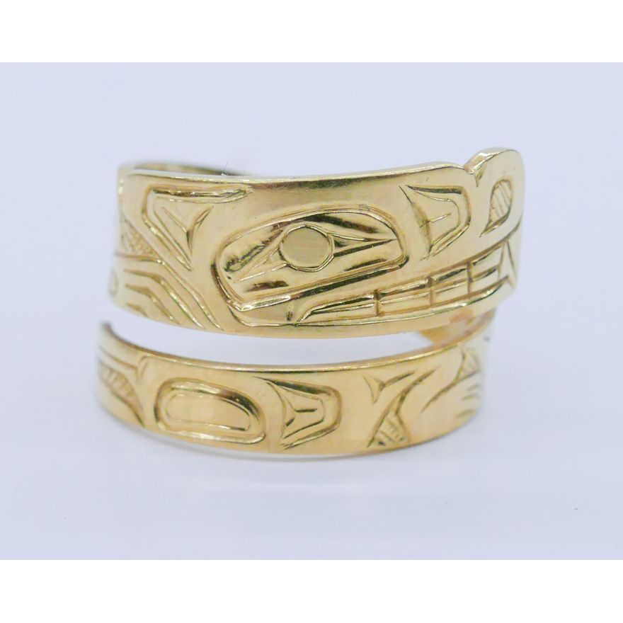 Rick Adkins 14k Ring ''Gibuu the Wolf'' 1998