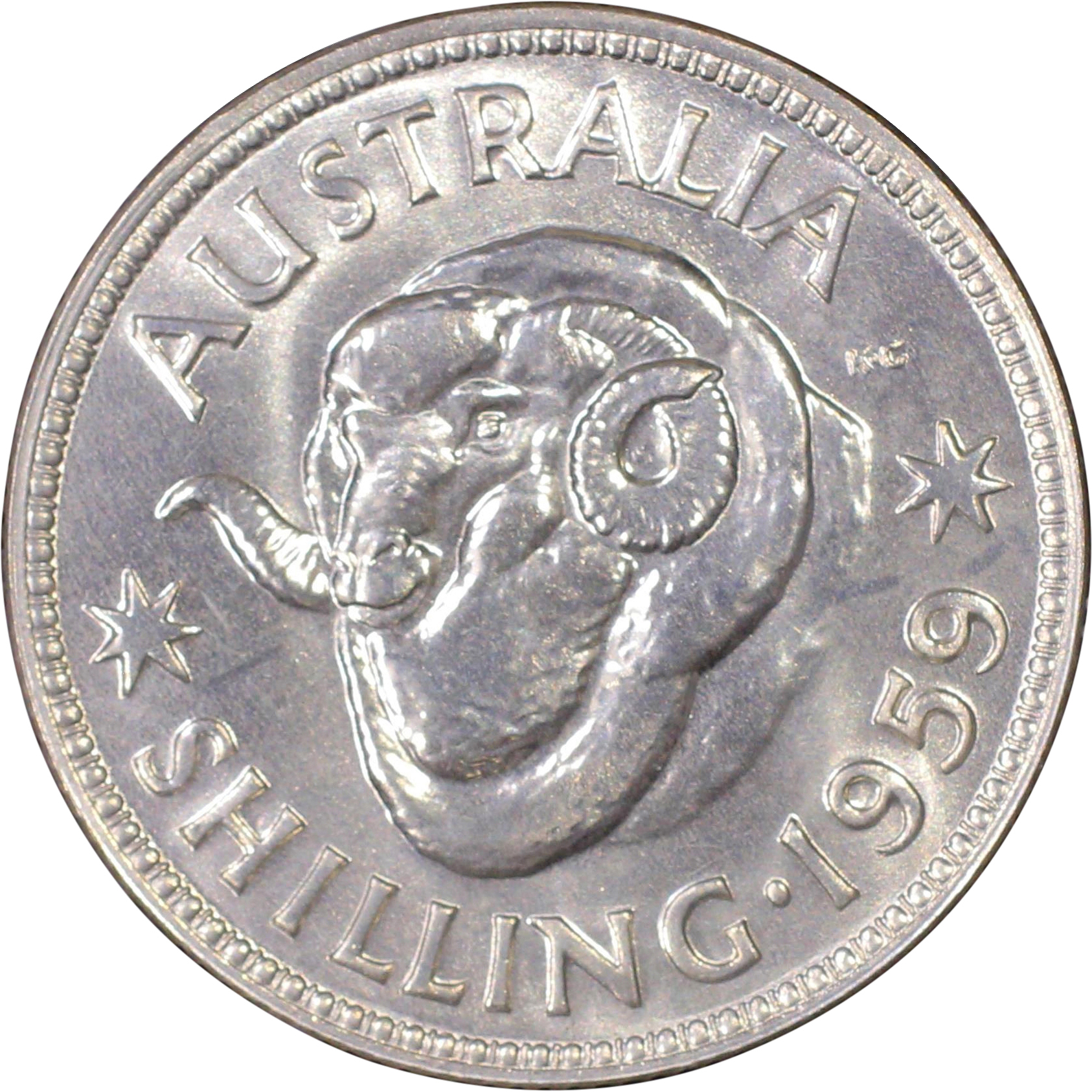 Elizabeth II, Shilling, 1959, PR 66
