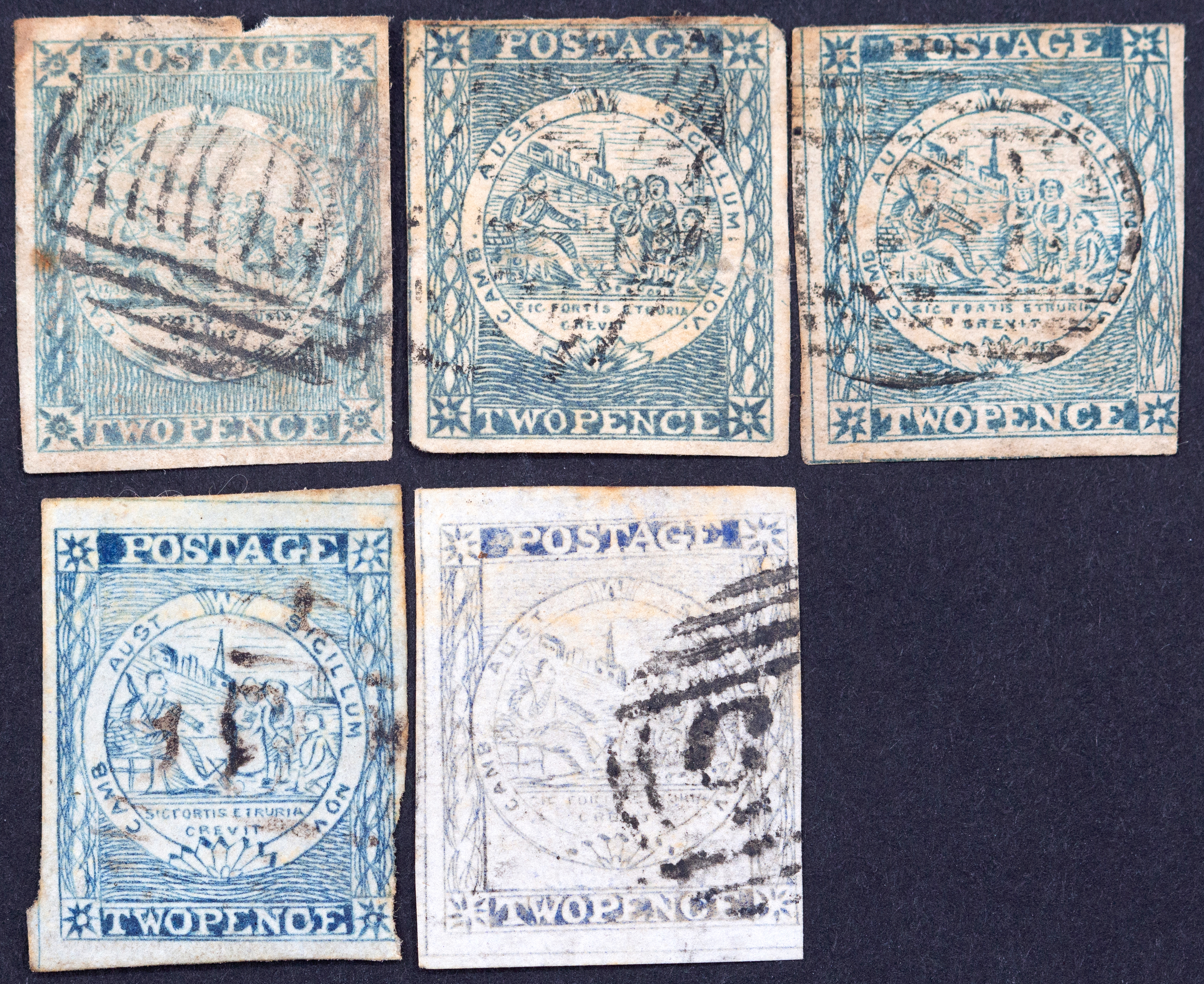 8 · Twopence, Blue, 1850, Good