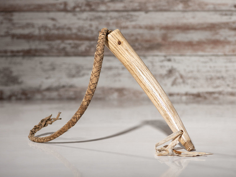 Northern Plains Elk Antler Quirt, with "Rattlesnake" Finial