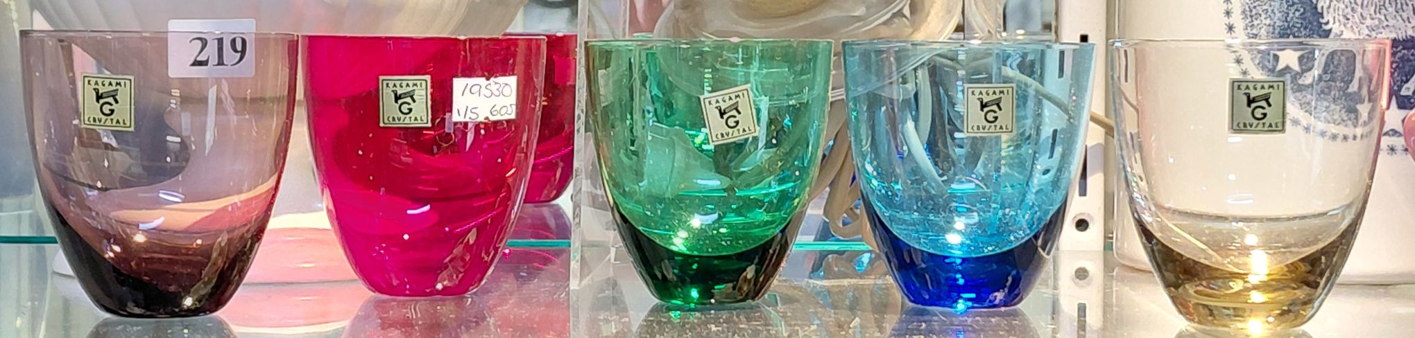 219 · JAPANESE KAGAMI CRYSTAL GLASSES