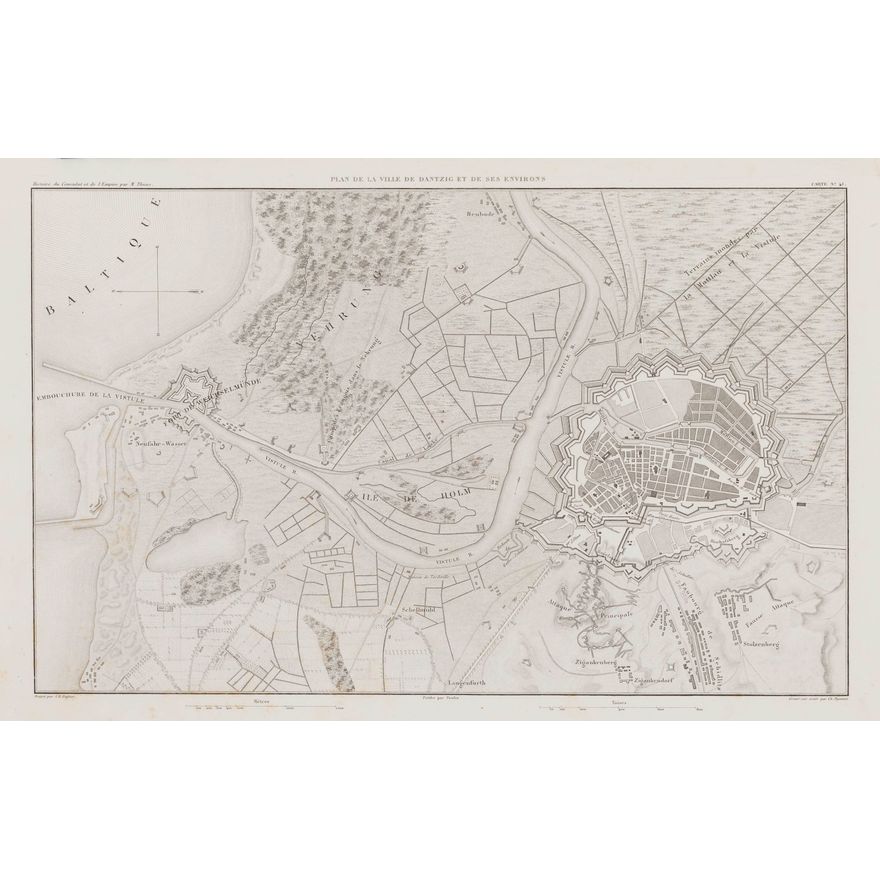 Plan de la Ville de Dantzig et de ses environs