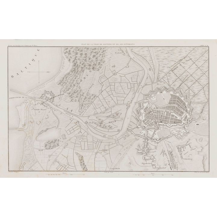 Plan de la Ville de Dantzig et de ses environs