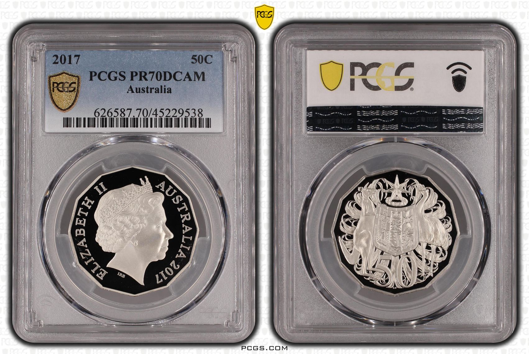 Elizabeth II, Fifty Cent, 2017, PCGS PR 70DCAM