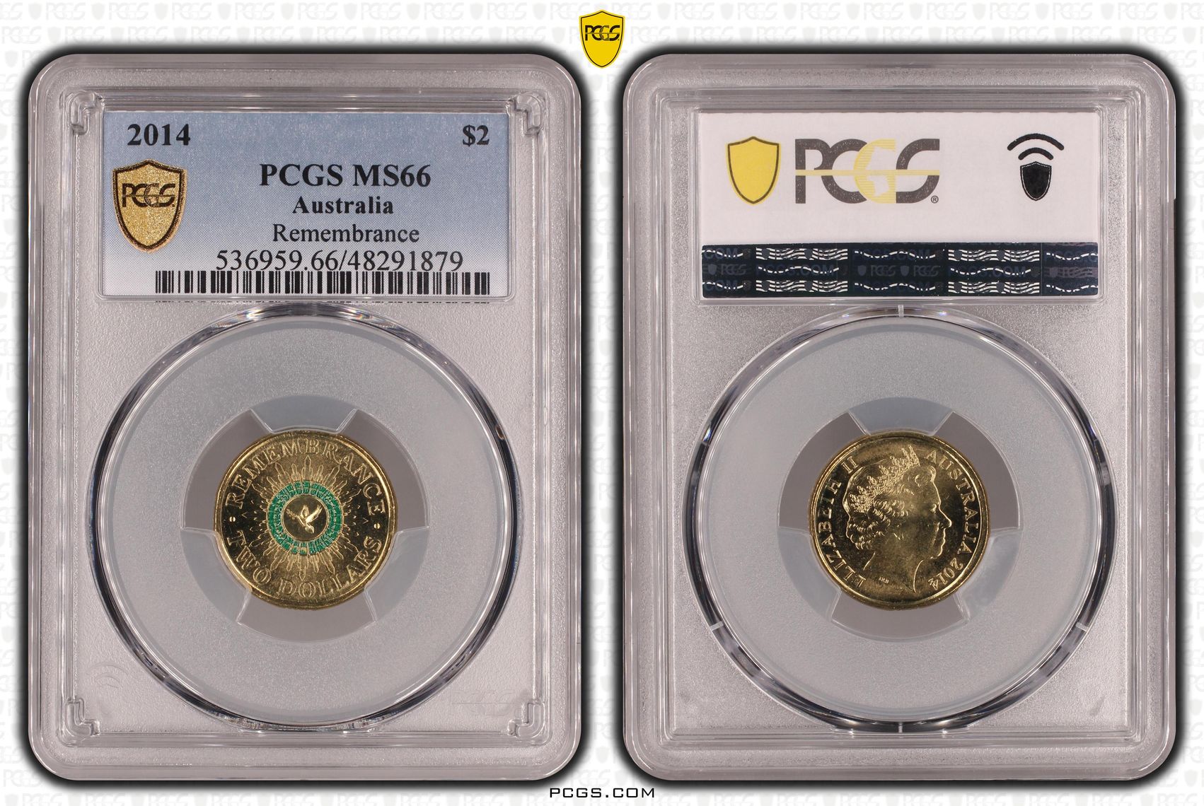 Remembrance - Colorized , Two Dollar, 2014, PCGS MS66