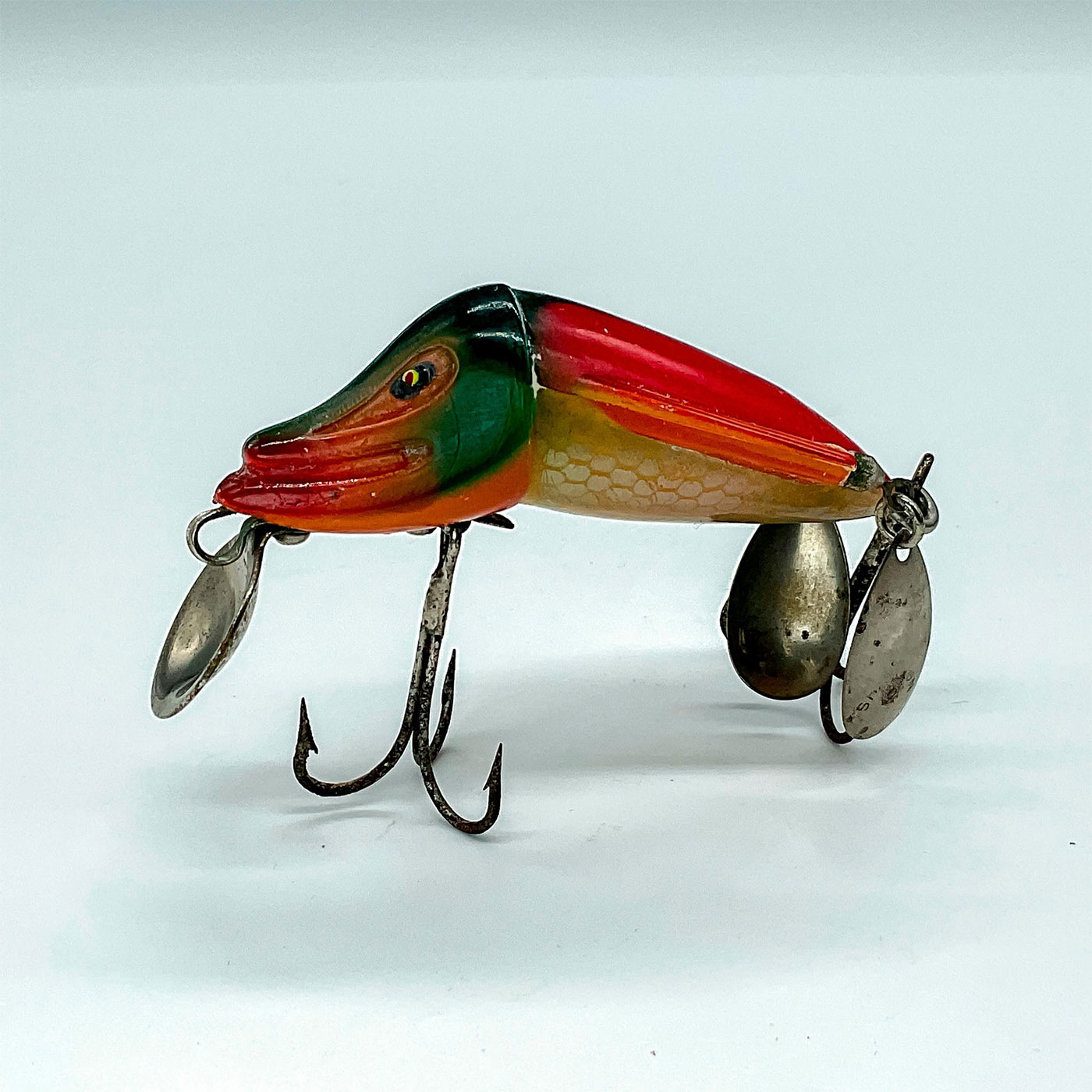 Vintage Jamison Co. Shannon Wig L Twin Spin Lure Red/Yellow | Lion 