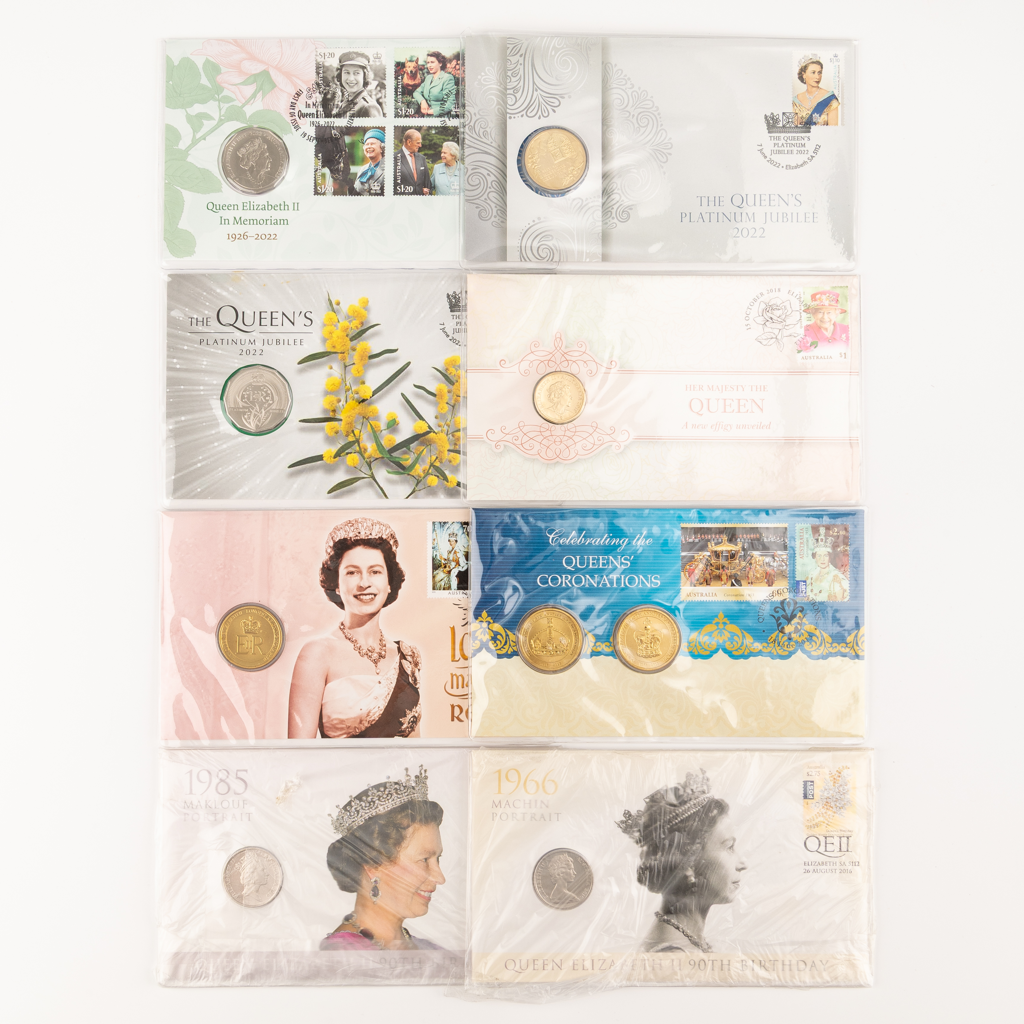 Elizabeth II, QEII Commemoratives, Twenty Cents - One Dollar, 2013 - 2023, UNC