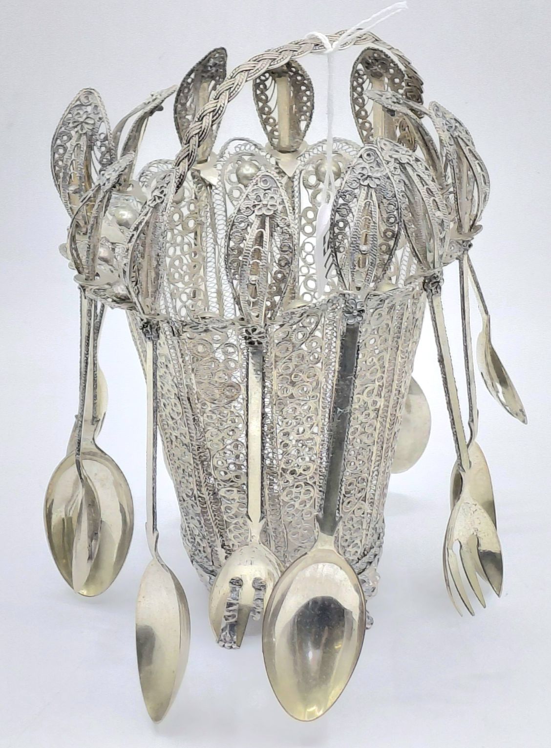 Silver Filigree Pickle Basket