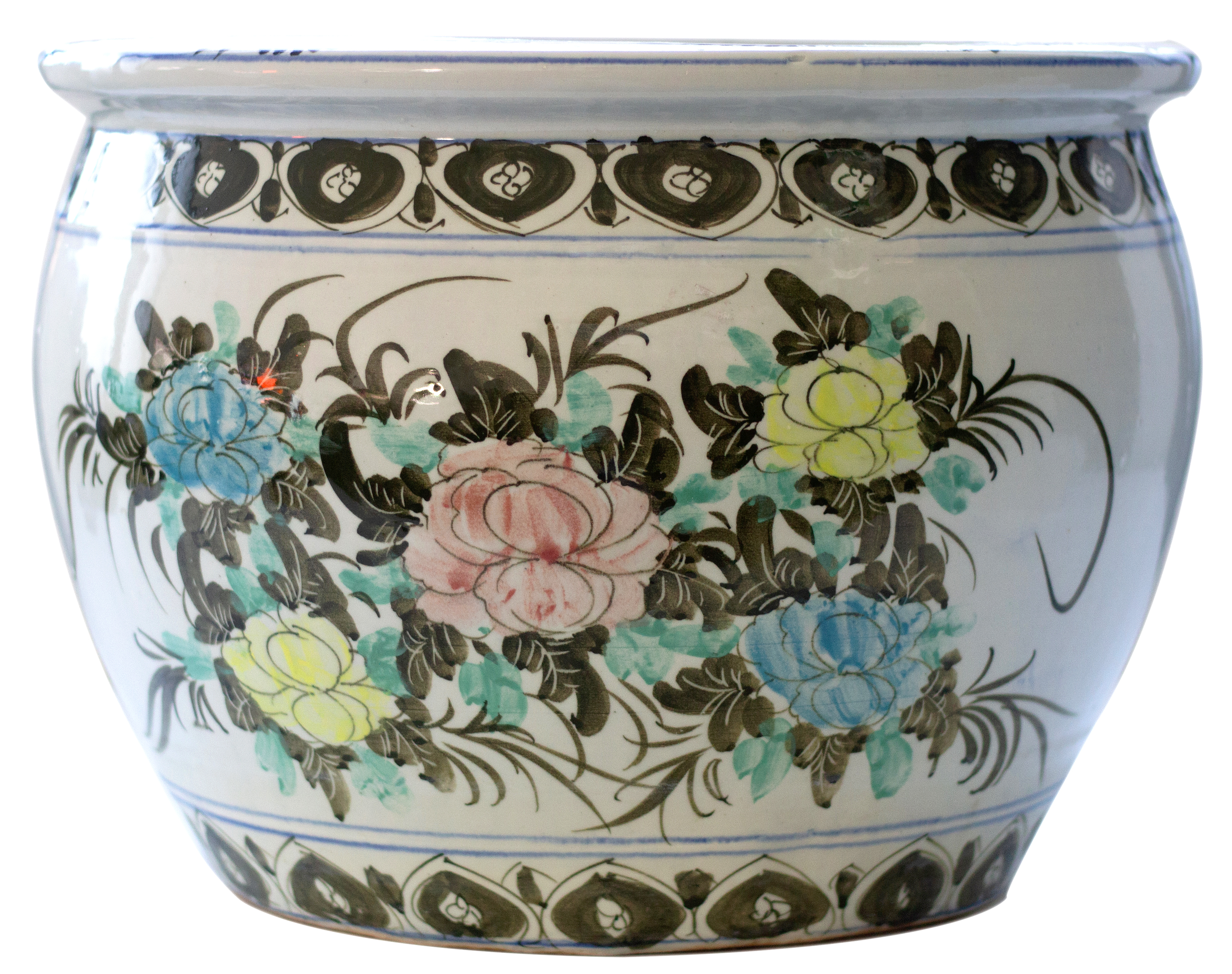 295 · China, Empire/Republic, Large Flower Planter, 1960s, VGC