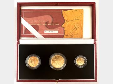 2003 ELIZABETH II BRITANNIA PROOF GOLD 3-COIN SET