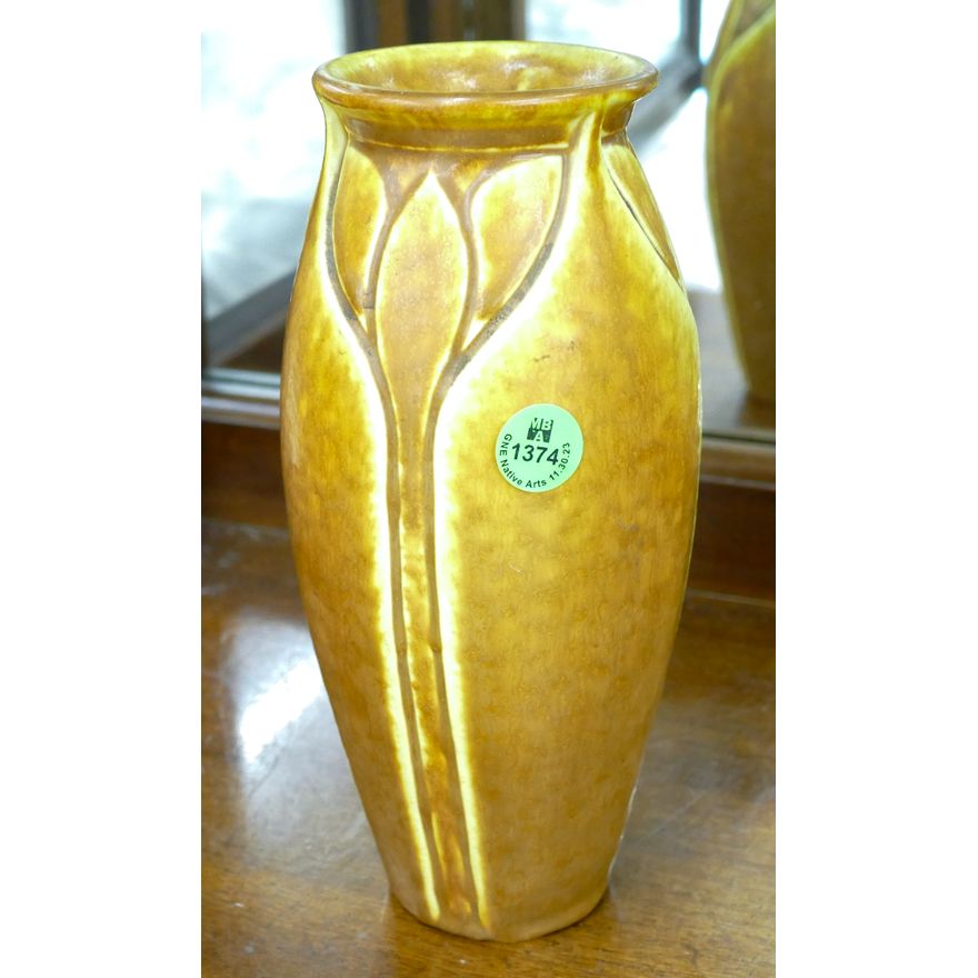 Rookwood 1925 Mustard Seed Glaze Pottery Vase 8.25''