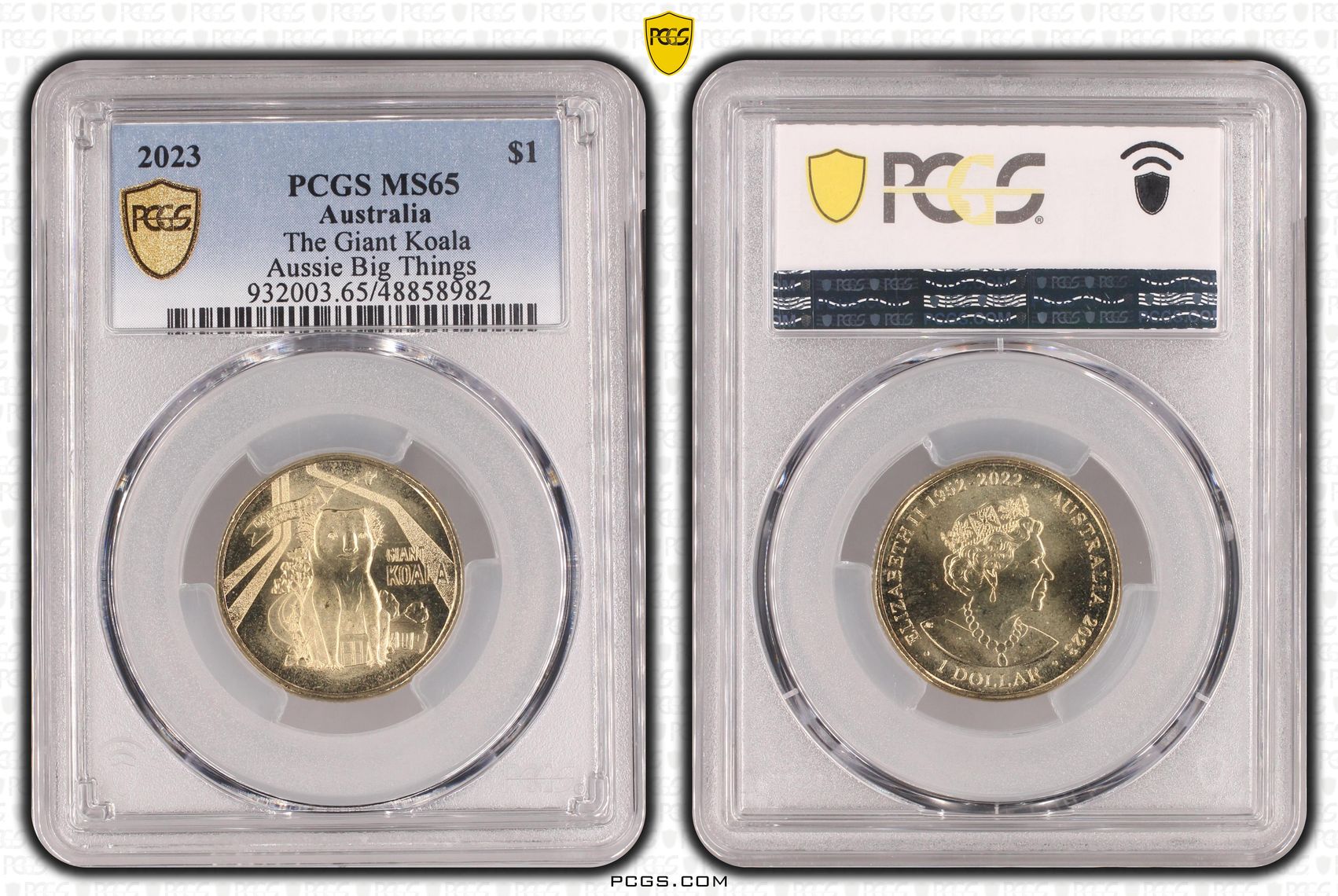 The Giant Koala Aussie Big Things, One Dollar, 2023, PCGS MS65