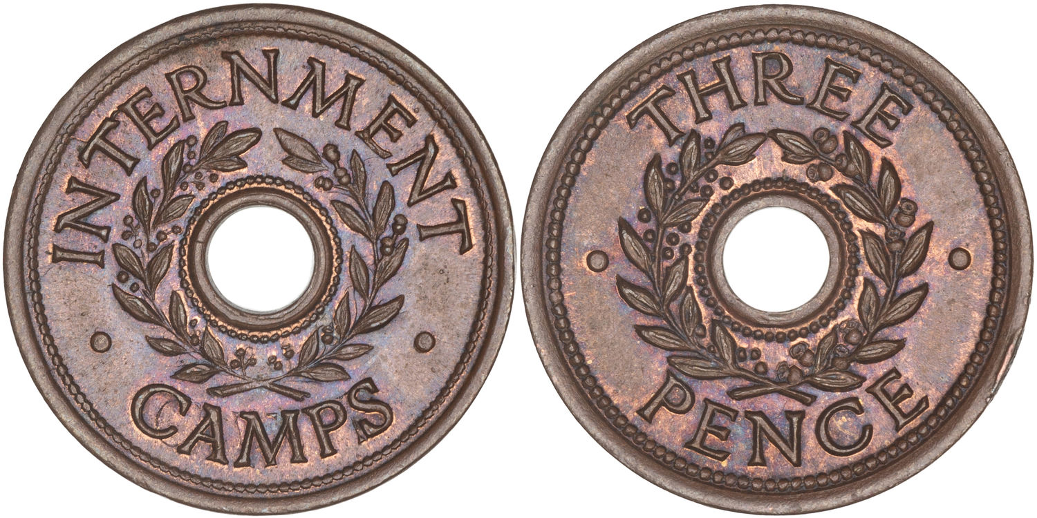 Hay Internment Camp, Threepence, WWII, aUNC