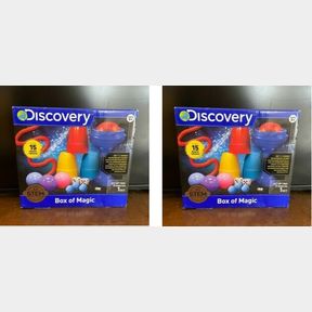 (2) DISCOVERY KIDS BOX OF MAGIC KIT STEM 15 MAGIC TRICKS MINOR BOX DAMAGE.