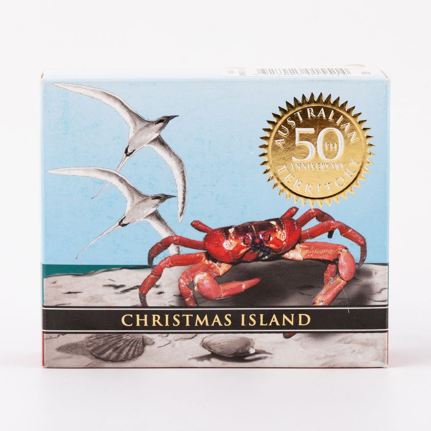 Elizabeth II, Perth Mint - Christmas Island 50 Years, One Dollar, 2008,  FDC
