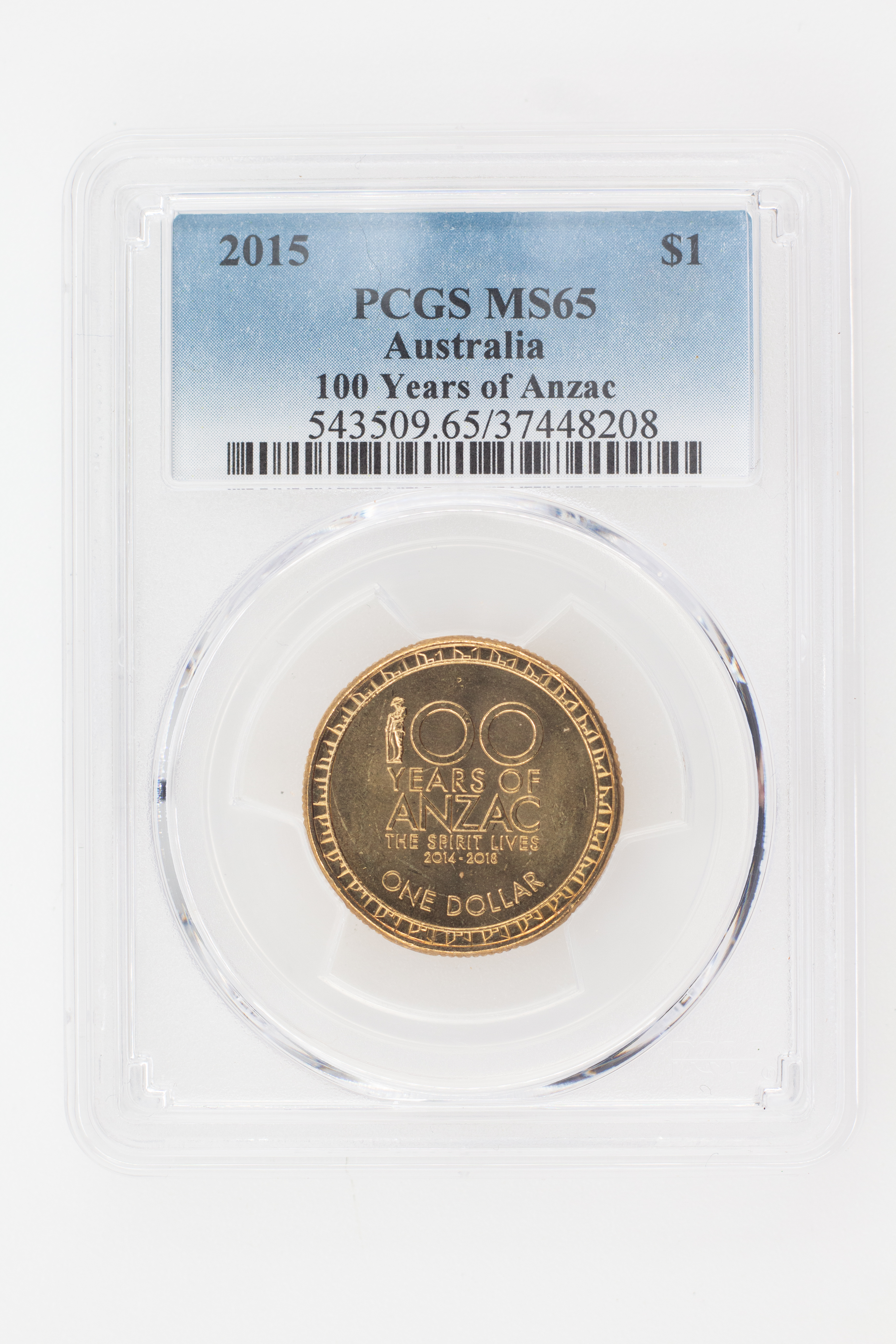 2015 Australia One Dollar, $1 100 Years of Anzac PCGS - MS65 -208