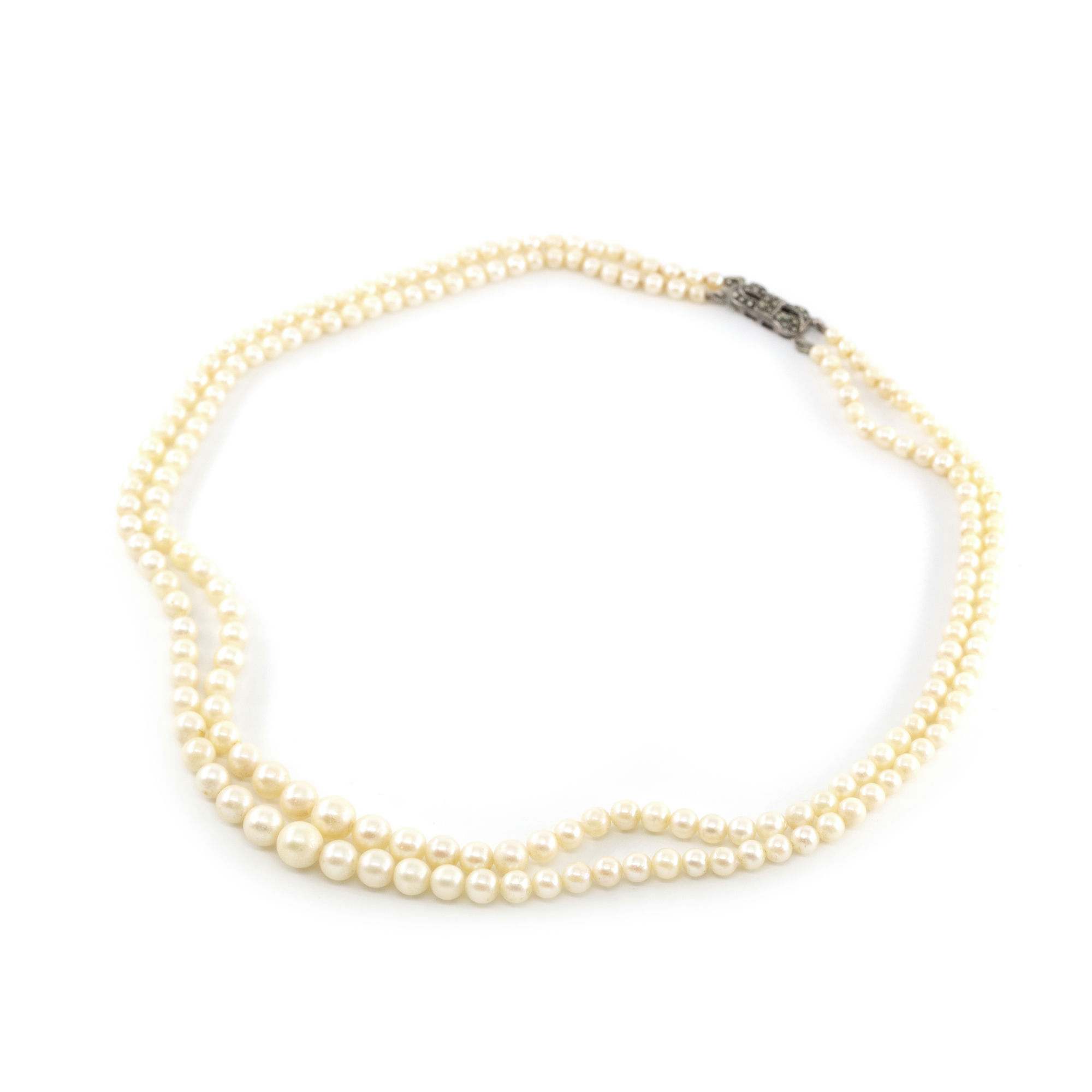 Double Cultured Pearl Strand Necklace,