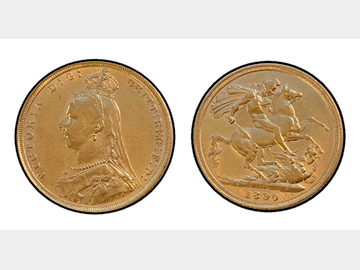 1890 VICTORIA JUBILEE HEAD SYDNEY MINT GOLD SOVEREIGN