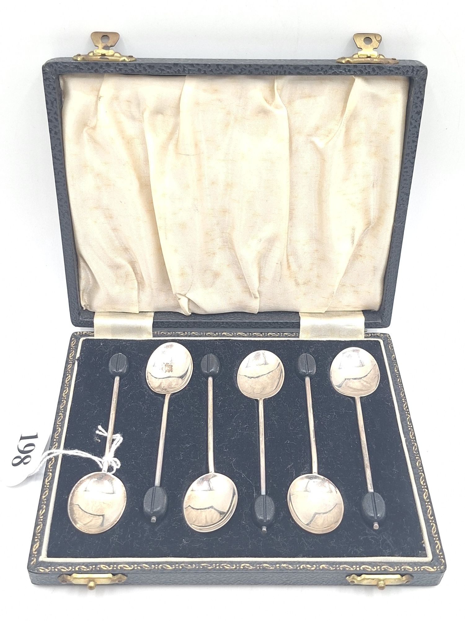 198 · STERLING SILVER COFFEE, BEAN SPOON SET