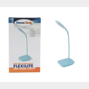 Home Quip Flexlite USB Rechargeable Flexible Desk Light White Pastel Blue |