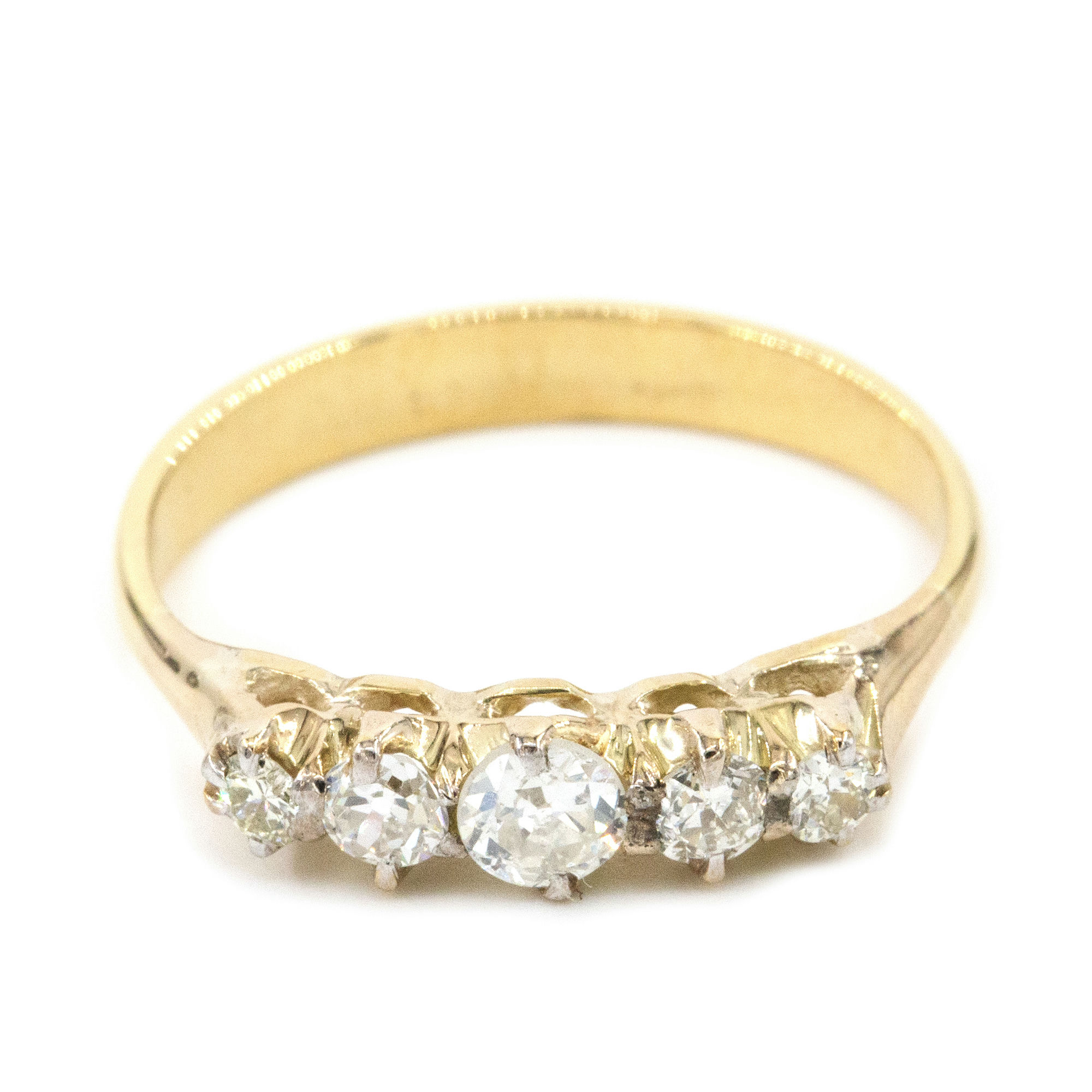 Old Cut Diamond Ring 18ct Gold,