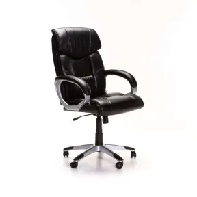 Rolling Leather Executive Office Chair | NO SCREWS