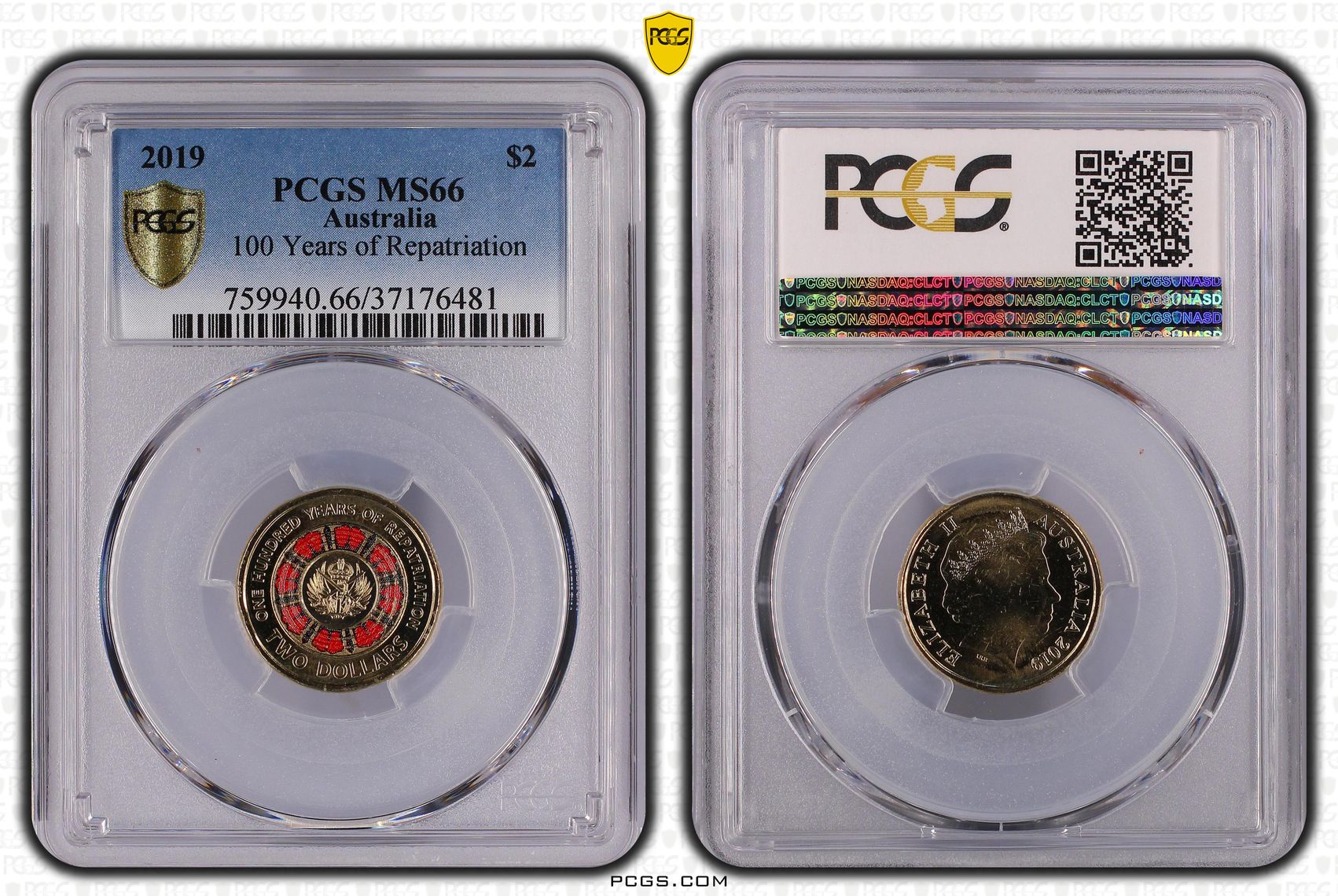 Elizabeth II, 100 Years of Repatriation, Two Dollar, 2019, PCGS MS66